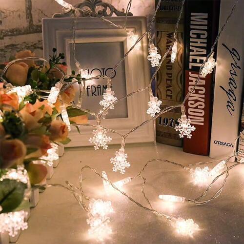 1.5-10 Meter Christmas Snowflake LED String For 2018 Christmas Party Christmas Tree Decoration Battery Power LED Light
