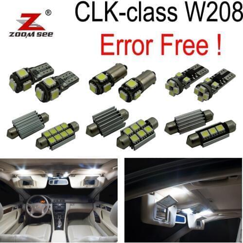 16pc Error free LED Bulb Interior dome Light Kit For Mercedes for Mercedes-Benz CLK class W208 CLK320 CLK430 CLK55 AMG (98-02)