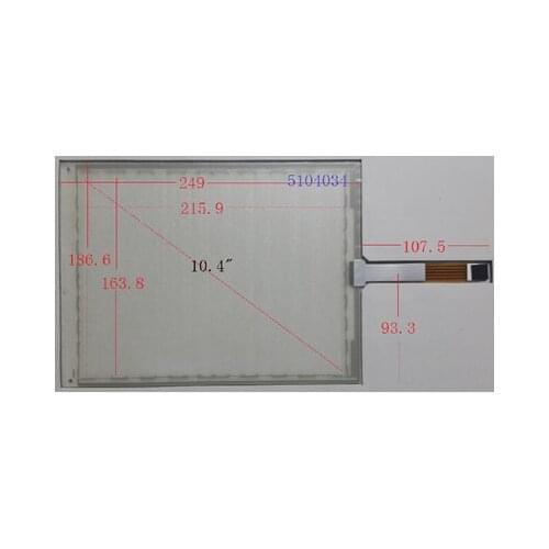5104034 New 249*186 mm 5 line 10.4 inch industrial level touch screen 104034