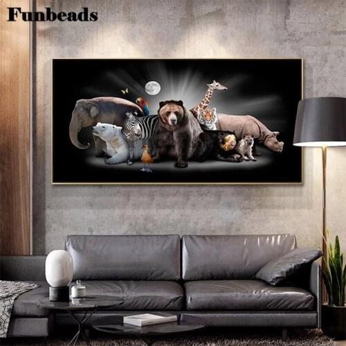 Diamond embroidery Modern art, animal family full square round drill diamond painting 5d diy diamond mosaic home decor FF4117