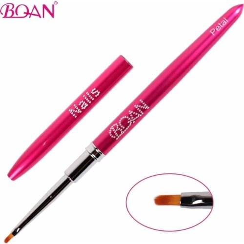 BQAN 1pcs Nail Art Brush Pen Nylon Hair Acrylic UV Gel Polish Builde Petal Painting Drawing Tips Art Design Manicure Tools