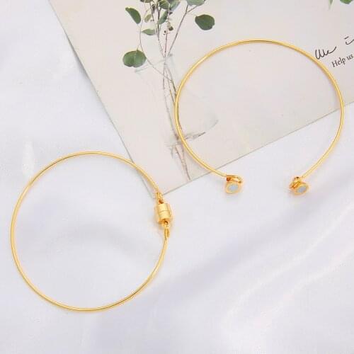 New Trendy Oblate/Round Chain Bracelets for Women Statement Gold Links Charm Bracelet Fashion Jewelry Accessory 2021 Gifts