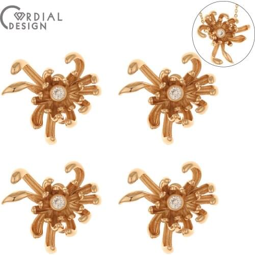 Cordial Design 50Pcs 20*22MM CZ Pendant/Earrings Making/Jewelry Accessories/DIY Charms/Hand Made/Jewelry Findings & Components