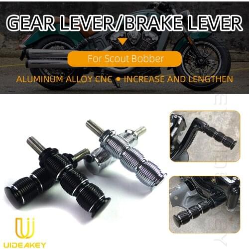 For Indian Scout Bobber 2015-2020 New Aluminum Alloy CNC Stripe Stainless Steel Motorcycle Gear Shift Pin Or Brake Lever Fitting