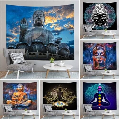 Buddha Tapestry Bohemian Wall Hanging Carpet Cloth Yoga Mat Sleeping blanket Home Decoration