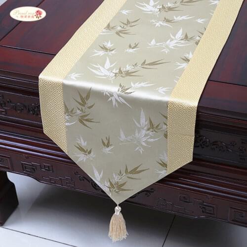 Proud Rose Satin Table Runner Table Flag Table Cloth Simple China Wind Tea Table Runners Bed Flag Home Decoration