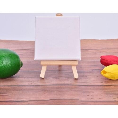 Mini Painting Stretched Canvases On Wooden Frames 10cm X 10cm For Childrens Art Board Oil Paint Wood+Cotton Artwork Painting