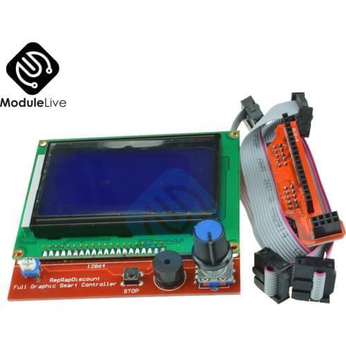 Smart Parts RAMPS 1.4 LCD 12864 128*64 Controller Panel Display Monitor Motherboard Blue Screen Module for Arduino 3D Printer