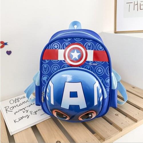 Captain America wholesale Childrens toys set kids bag school cute knapsack kindergarten boys and girls backpack birthday gift
