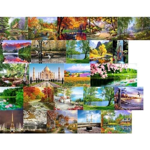 R36726 Landscape Bird Tree cross stitch kit people 18ct 14ct 11ct count canvas stitches embroidery DIY handmade needlework