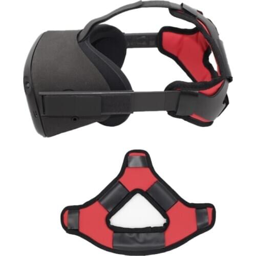 Head Strap Pad for Oculus Quest Virtual Reality VR Headset Cushion Headband Fixing Comfortable PU Leather & Reduce Head Pressure