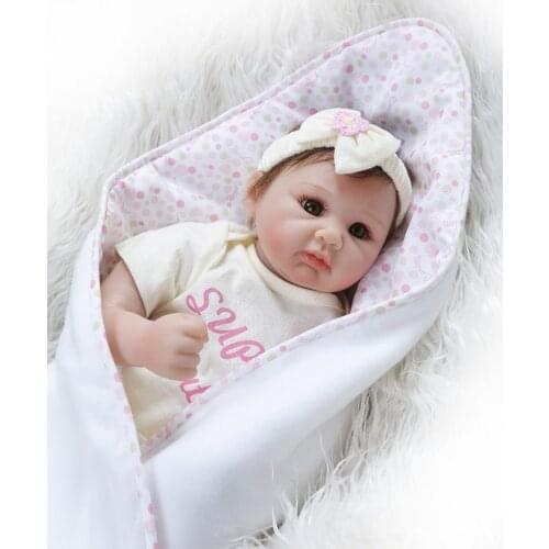 NPK new 50cm Bebes Silicone Reborn Baby Handmade Alive Newborn Baby Dolls body with cute clothes doll Girl Gift Kids Playmates