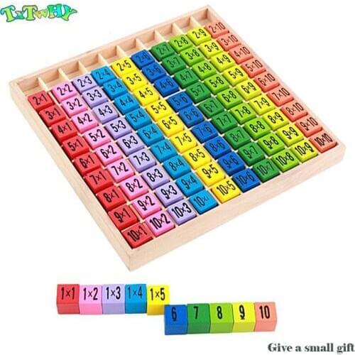 Montessori Educational Wooden Toys for Children Baby Toys 99 Multiplication Table Math Baby Learn Educational Montessori Gifts
