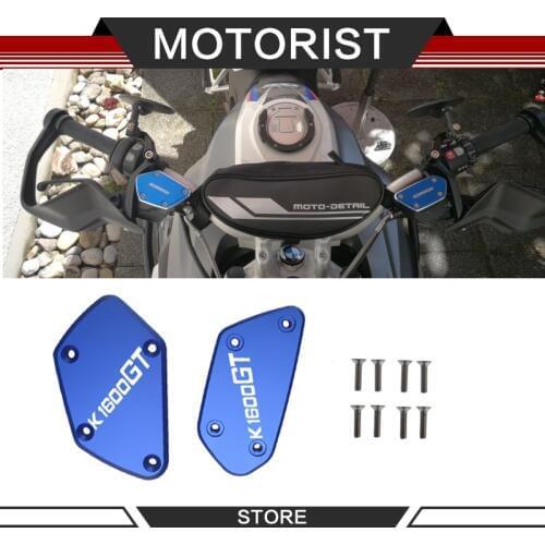 One pair of CNC aluminum alloy motorcycle brake fluid fuel tank fuel tank cap for BMW K1600GT K 1600GT K1600 GT 2017-2020