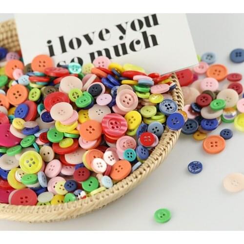 200pcs/lot Four-eye Resin Buttons for Clothing Decorative Diy Handicraft Accessories Sewing Snap Button for Shoes Decor