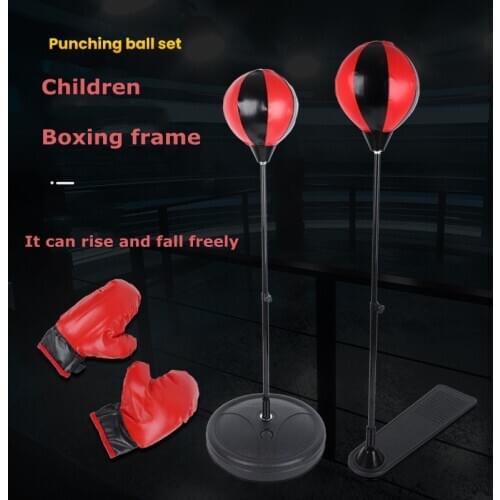 Exercise Sports Set With Gloves KidsHobby Kids Punching BagBoys Birthday Christmas Gift Vertical Pedal Boxing Indoor Fun Sports