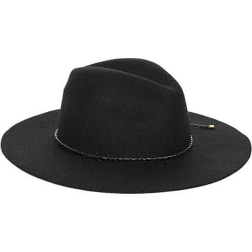 High quality fedora hat unisex wool fashion wide brim fedora hat