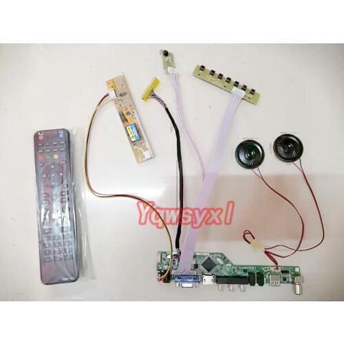 Yqwsyxl With speaker Kit for LTN154AT01-001 TV+HDMI+VGA+AV+USB LCD LED screen Controller Driver Board