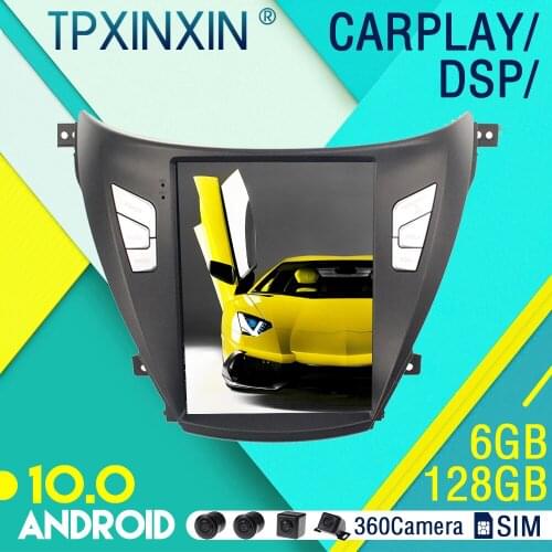 10.0 For Hyundai Elantra 2012 - 2015 Android Car Stereo Radio with Screen Tesla Radio Player Car GPS Navigation Head Unit
