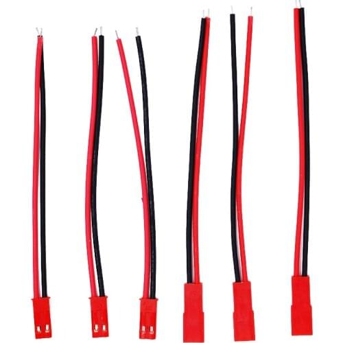 2000pairs/lot 100mm 10cm JST connector plug wire ESC Male & Female 2 Pin Connector 20% off