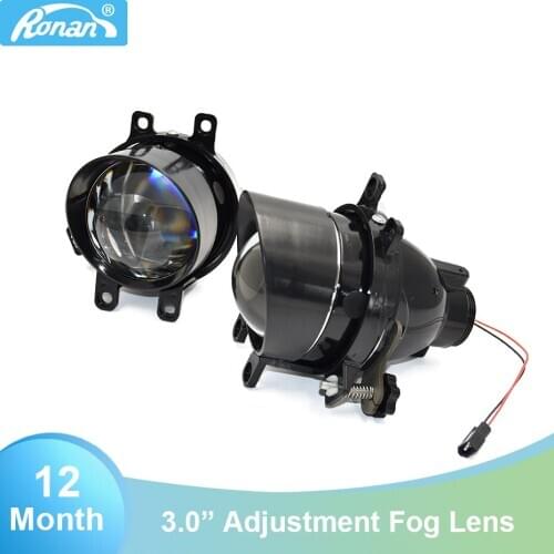 3.0 adjustable bixenon fog light projector lens for Bifocal Lamps Lens For Toyota Corolla Peugeot Citroen Prius D2S D2H Bulb DIY