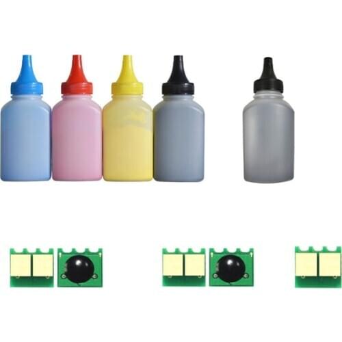 5 Bottles Toner Powder+5 Chip Reset for Color Laserjet Pro 200 M251 M251nw M276 M276n M276nw CF210A CF210X CF211A CF212A CF213A