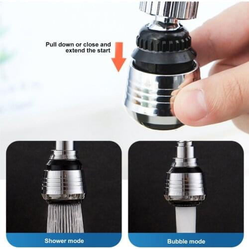 360 Degree Kitchen Faucet Aerator 2 Modes Adjustable Water Filter Diffuser Water Saving Nozzle Faucet Connector Shower Dropship