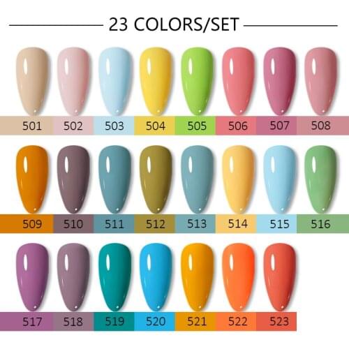 Arte Clavo 12/18/23/36/44/55PCS Nail Gel Set Hybrid Gel Varnish Soak Off UV Gel Semi Permanent All For Manicures Gel Polish Kit