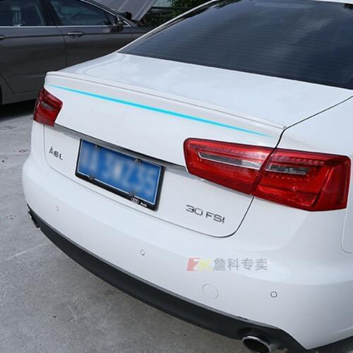 Car Accessories Exterior ABS Plastic Unpainted Primer Color Rear Boot Trunk Wing Spoiler For Audi A6 C7 2011-2015-2019