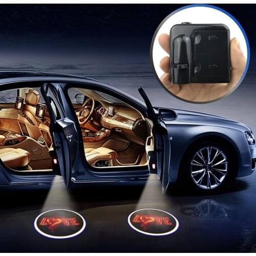 1pcs Wireless LED Car Door Welcome Light Projector Laser Logo Ghost Shadow Lamp Car Door Shadow Light Laser Emblem Lamps Kits