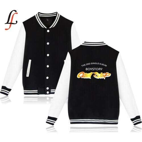 Kpop Baseball jacket hot sale winter hoodies Boystory print popular men/women Hip hop harajuku Casual Fashion Women Men Clothing