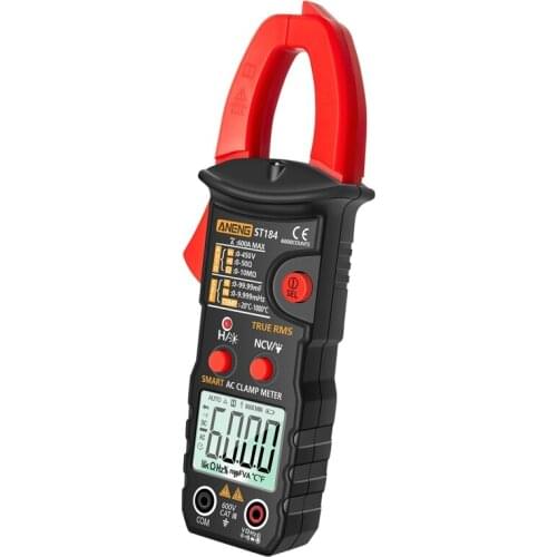 ST184 6000 Counts Digital Multimeter Clamp Meter True RMS AC/DC Voltage Ohm Hz
