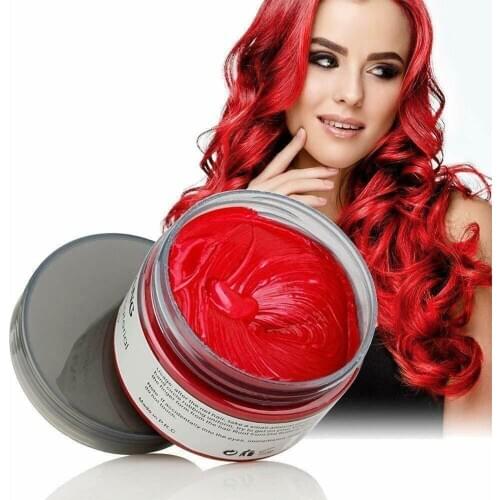 Color Hair Wax Styling Pomade Natural Hair Strong Gel Cream Hair Dye Silver Grandma Grey Disposable 120g for Women Men
