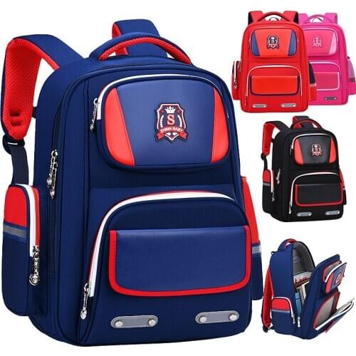 British style kids orthopedic school backpacks Children schoolbags for grades 1-3-6 Large capacity primary schoolbags mochila