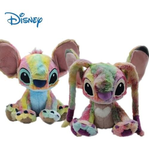 Disney 624 Angel Stitch Colorful Stuffed Plush Dolls Lilo & Stitch Anime Figures Kawaii Plush Toys Decor Kids Toys Girls Gifts