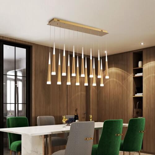 LED long Chandelier can be used for restaurant living room, lobby bar, modern long Chandeliers lighting with multiple colors