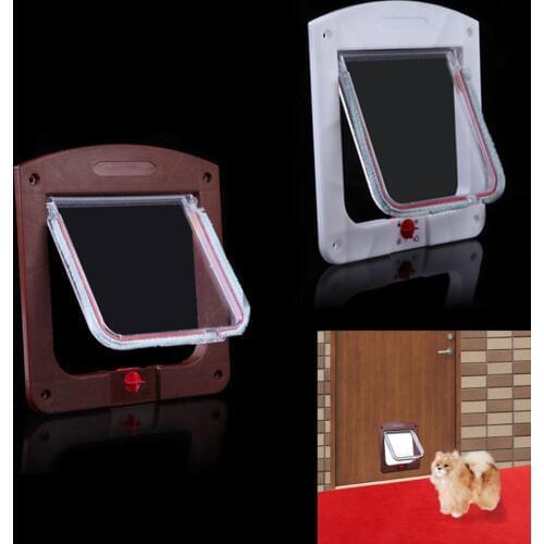 Lockable Cat Flap Door Kitten Dog Pet Lock Pet Flap Door for Household Pet Products Accessories