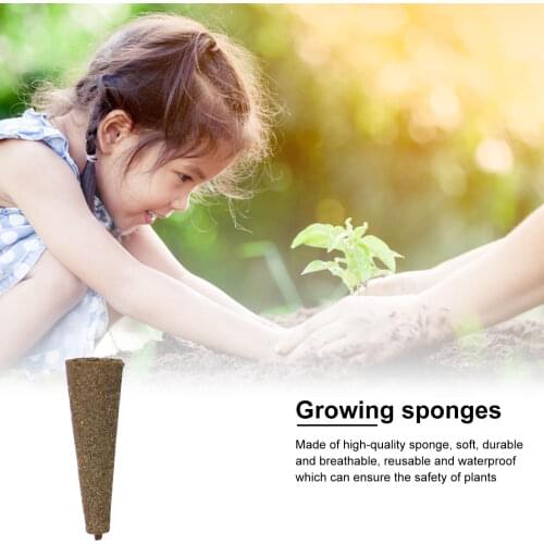5/20Pcs Planting Sponge Grow Sponge Seed Starter Pods Without Seeds Biochar Cotton For Flower Seedlings Vegetable High Quality