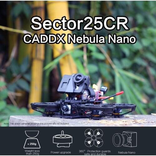 HGLRC Sector25CR HD Digital Version F722 Mini BLHELIS 28A Caddx Nebula Nano AEOLUS 1404 3600KV 4S 2.5inch FPV Cinewhoop Drone