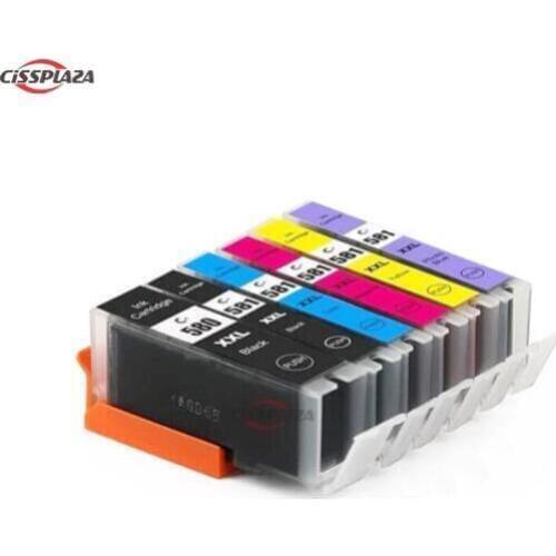 CISSPLAZA 6pk PGI680 PGI-680 CLI-681 Ink Cartridge compatible for Canon PIXMA TS8160 TS9160 PRINTER