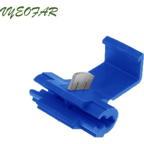 30pc Electrical Spade Terminals Splice Crimp Terminal 16-14 Gauge 0.75-2.5mm Blue Scotch Quick Lock Splice Lug Wire Connector