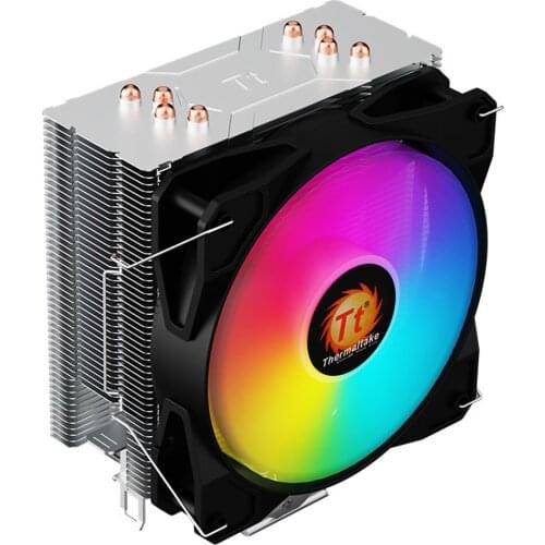 Thermaltake S400 RGB CPU Cooler PWM Snap-on Fan 4 Direct Contact Heatpipes Through Fin Technology Multi-platforms RGB CPU Cooler
