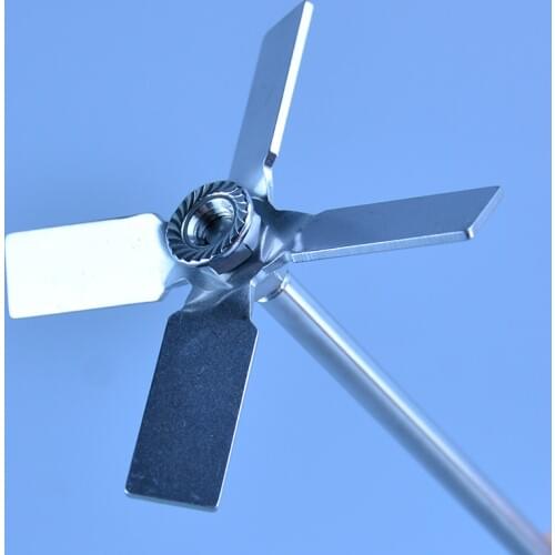 1set lab stainless steel four-leaf paddle stirrer cross blade with agitating stirring rod