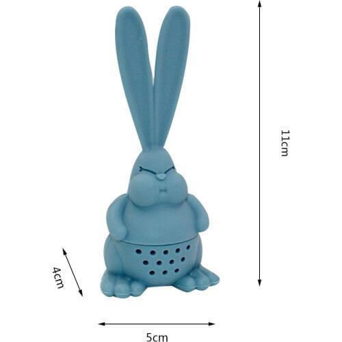 Cute Tea Strainer Small Rabbit Shape Good Grade Silicone Tea Infuser Reusable Tea Bag Tea&Coffee Strainer Teapot Accessory
