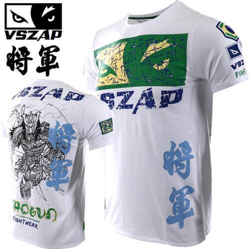 VSZAP Warrior Boxing MMA T Shirt Gym Tee Fighting Martial Arts Fitness Training Men