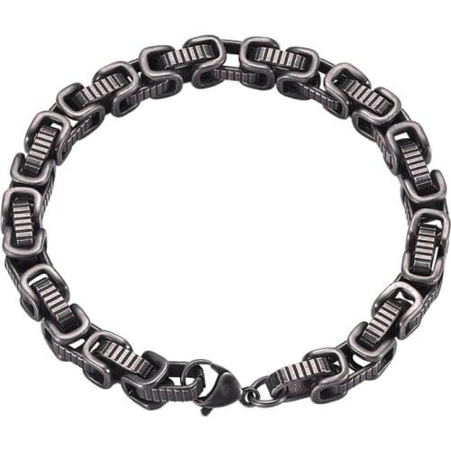 Creative Men Steel Bracelet Stainless Steel Cuff Bracelets Bangle Femme Chain Bracelet For Male Jewelry GS0098