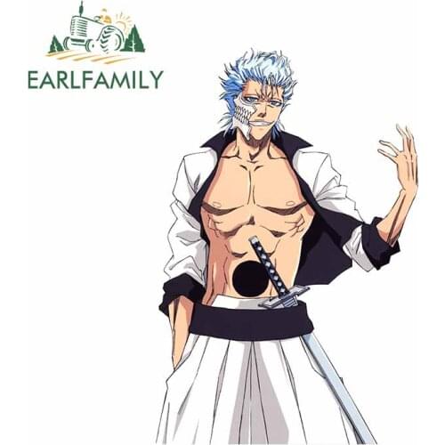 EARLFAMILY 13cm x 8.9cm for Bleach Grimjaw Waterproof Decal Occlusion Scratch Personality Car Stickers Anime 3D Vinyl Car Wrap