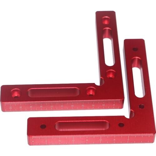 Positioning Fixture Ruler with Metric inch scales Alloy 90 Degree Precise Corner Woodworking Clamping Square Right Angle Clamps