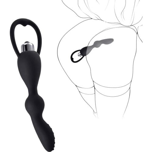 Vibrating Anal Beads For Women Men Silicone Butt Plugs Anal Vibrator Clitoris Stimulation Anal Sex Toys For Unisex SM Vibrators