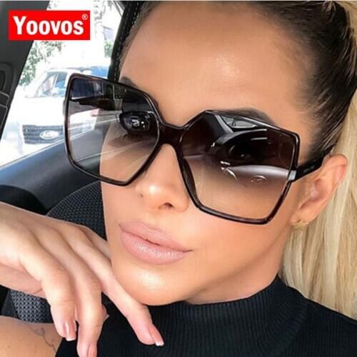 Yoovos Square Sunglasses Women 2021 Luxury Oversized Brand Design Sunglasses Men Retro Mirror Vintage Oculos De Sol Feminino